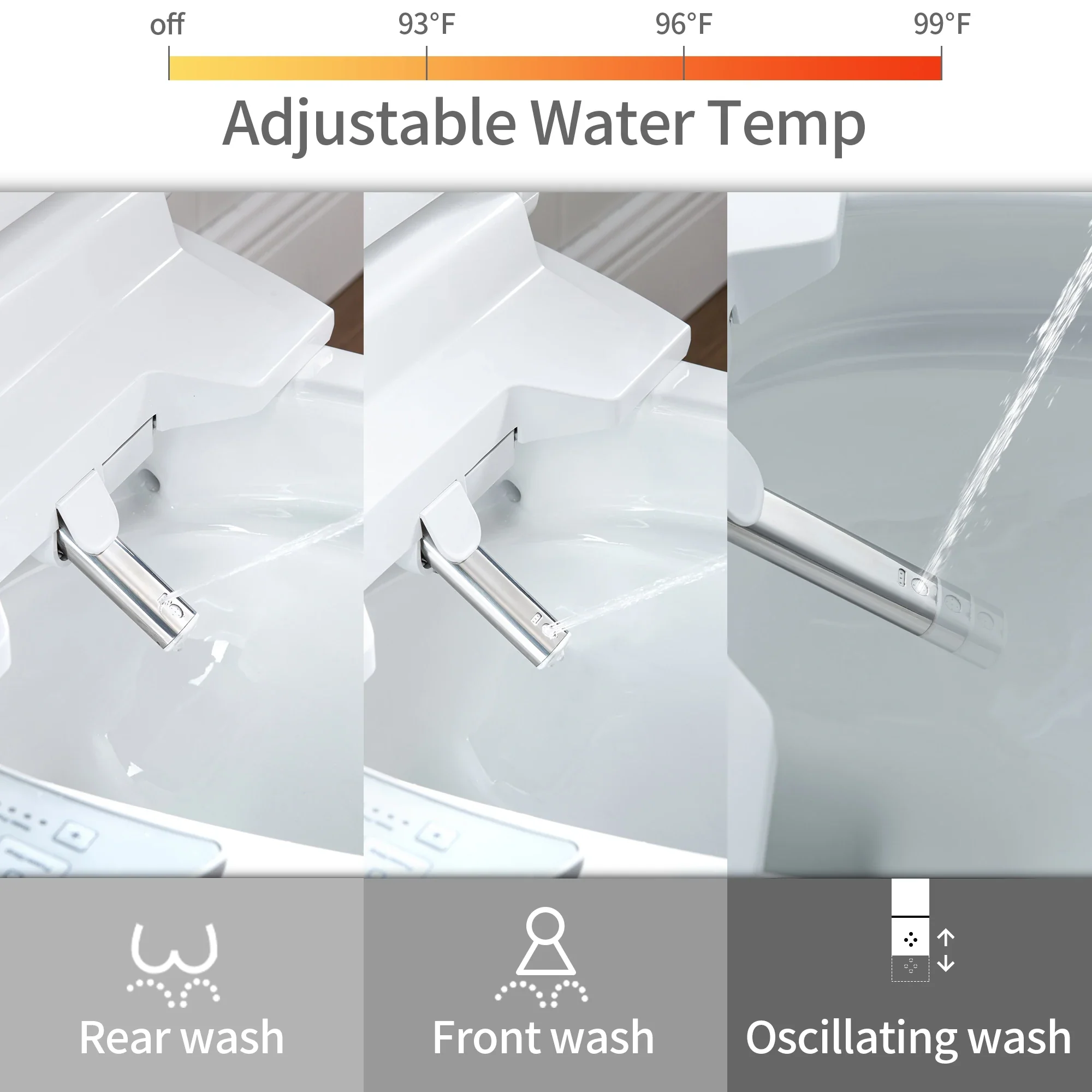 Casta Diva Elongated Electric Bidet Toilet Seat with Side Panel | CD-BT05 - Image 4